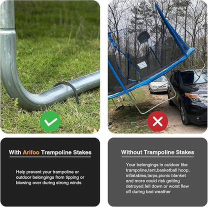 Heavy Duty Trampoline Stakes Anchors High Wind U Type Sharped Ends Safety Ground Anchors Galvanized