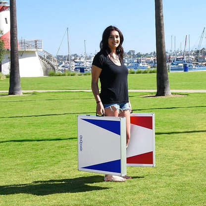 GoSports 4 x 2 ft Aluminum Cornhole Game Sets – Choose LED Lights or Standard - Set Includes 2