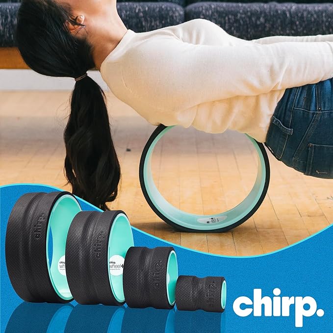 Chirp Wheel Foam Roller ??Targeted Back & Neck Relief, Lumbar Spine Stretcher, Spinal Decompression