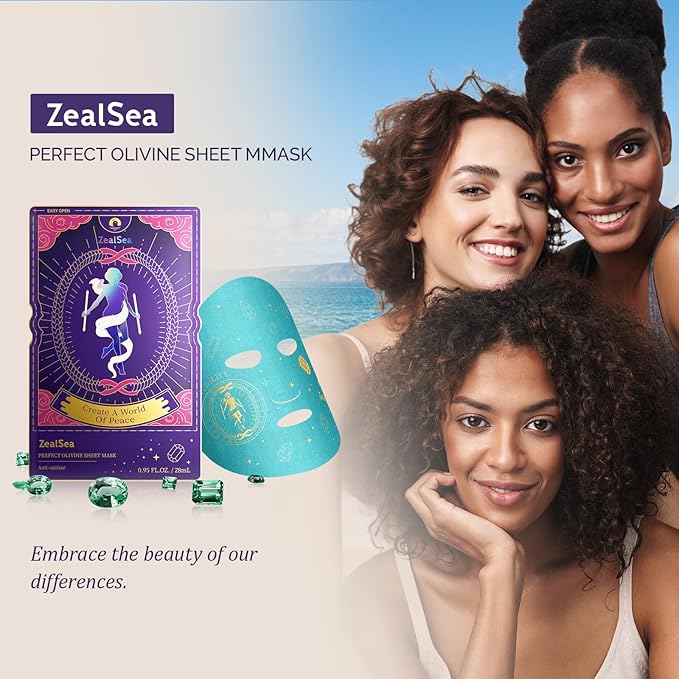 Zealsea Face Masks Skincare, Collagen Face Mask for Anti Aging, Hydrating Face Masks, Astaxanthin