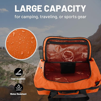MIER Water Resistant Backpack Duffle Heavy Duty Convertible Duffle Bag with Backpack Straps for