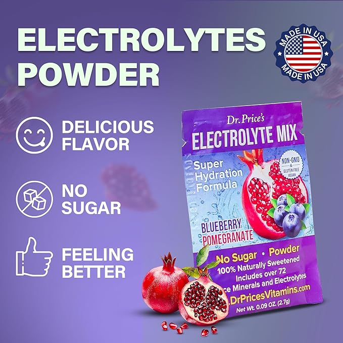 Dr. Price’s Electrolyte Mix | Sugar-Free Hydration Powder with 72+ Trace Minerals | No Sugar