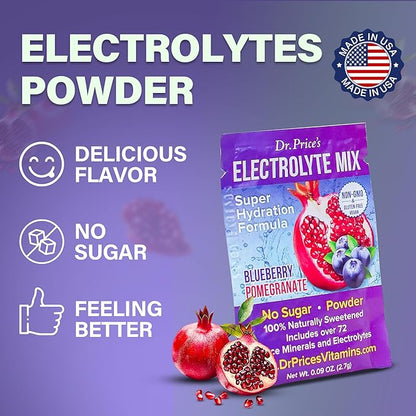 Dr. Price’s Electrolyte Mix | Sugar-Free Hydration Powder with 72+ Trace Minerals | No Sugar