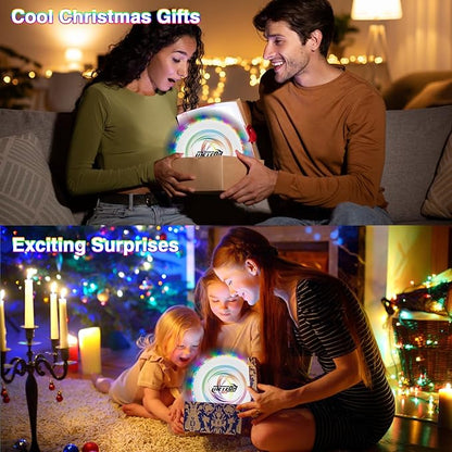 Light Up Flying Disc with 16 Millions Colors-45 LEDs & 13 Light Modes Flying Ring, Glow in The Dark