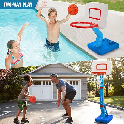 SUPER JOY Toddler Basketball Hoop - Height Adjustable Kids Hoop for Indoor & Outdoor Play