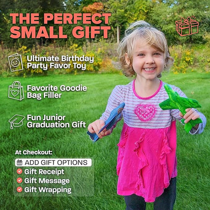 Airplane Toy Foam Airplanes for Kids - Best Stocking Stuffers for Boys & Girls - Easy Throwing Air
