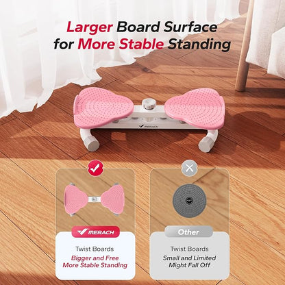 MERACH Waist Twister Machine, Ab Twist Board with 300 lbs Weight Capacity, Abs Workout for Slim
