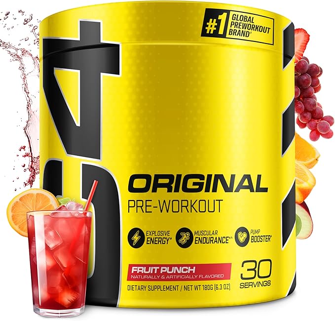 Cellucor C4 Original Pre Workout Powder Fruit Punch | Vitamin C for Immune Support | Sugar Free
