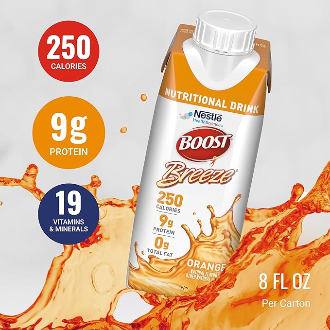 BOOST Breeze Clear Nutritional Drink - 250 Calories - 19 Vitamins & Minerals - 9 g Protein