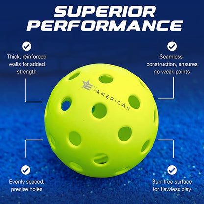 EP American Outdoor Pickleballs USAPA Approved | Made in USA with Durable Design |