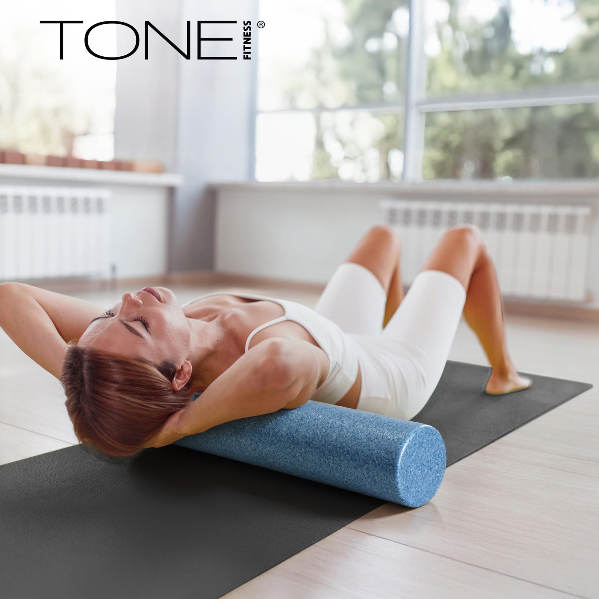 Tone Fitness High Density EPP Foam Exercise Foam Roller for Yoga, Pilates, Stretching, Massage, and