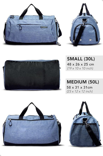 Fitgriff® Gym Bag for Men & Women with Shoe & Wet Compartment - Duffle Bag for Travel, Sports