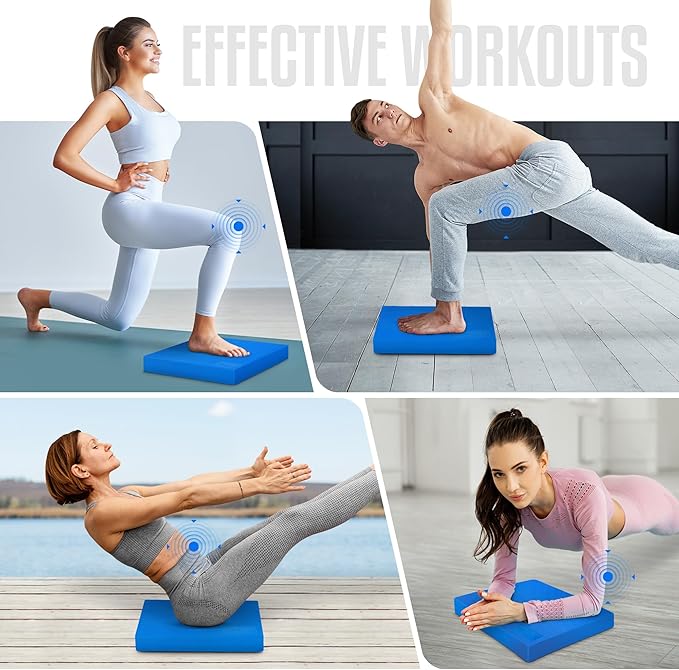 Yes4All Upgraded Size Foam Pad for Exercise, Nonslip Foam Balance Pad Physical Therapy, Yoga &