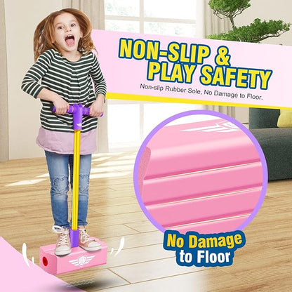 CUUGO LET'S GO! CG Jumping Promotes Growing Taller- Pogo Stick Foam Pogo Jumper for Kids, Toys for