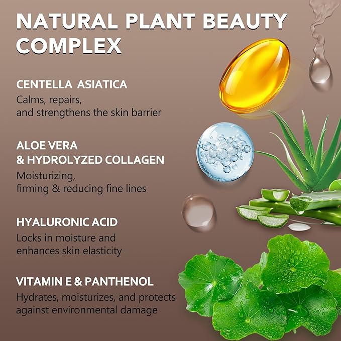 Forehead Smile Line and Neck Herbal Wrinkle Patches with Centella Asiatica, Aloe, Hyaluronic Acid