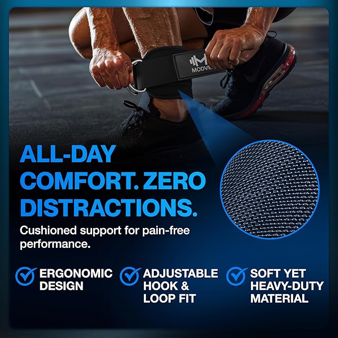Modvel Gym Ankle Strap for Cable Machines ??Glute & Leg Kickback Ankle Straps for Gym Workouts