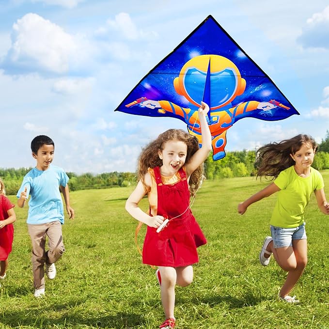 HONBO Large Delta Kite for Kids & Adults,Extremely Easy to Fly Kite for Beach Trip,String Line