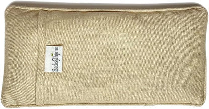 Organic Linen Eye Pillow - Lavender & Flaxseed for Relaxation, Yoga, Stress Relief - Microwavable