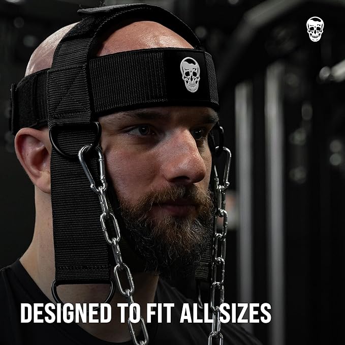 Gymreapers Neck Harness Weight Lifting - Neck Trainer Workout Equipment - Heavy Duty Stainless