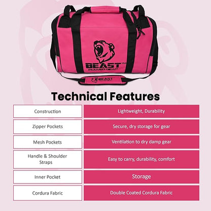 Gym Duffle Bag- Workout, Boxing, MMA, Sports Bag with Shoes Compartment and Adjustable Shoulder
