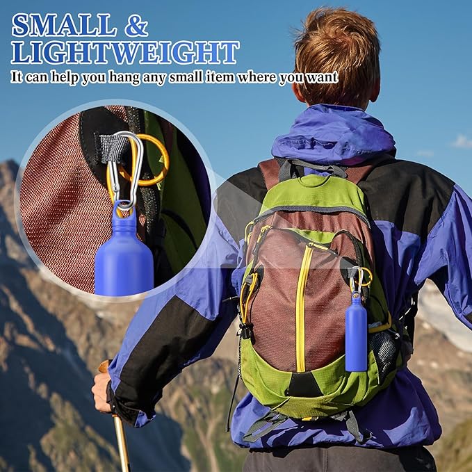300 Pcs 2" Carabiner Bulk Spring Snap Hooks Bulk Aluminum Alloy Clip Keychain for Hanging Camping
