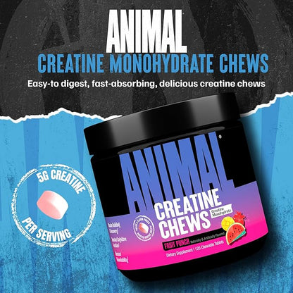 Animal Creatine Chews Tablets - Enhanced Creatine Monohydrate with AstraGin to Improve Absorption
