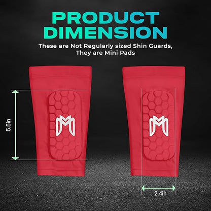 Mini Shin Guards Soccer – Built in Shin Pad Sleeves for Mens, Women, Teens - Small Shin Guards