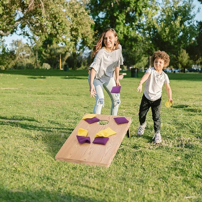 Set of 8 Regulation Cornhole Bags Double Sided, Weather Resistant Bean Bags for Cornhole Toss Game