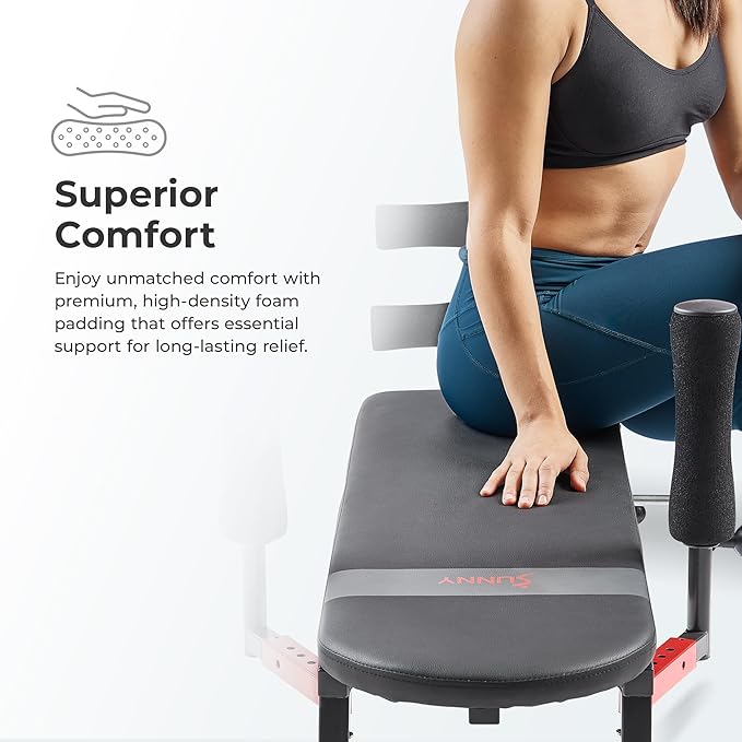 Sunny Health & Fitness Full Body Traction & Stretch Decompression Bench/Table Machine for Lumbar