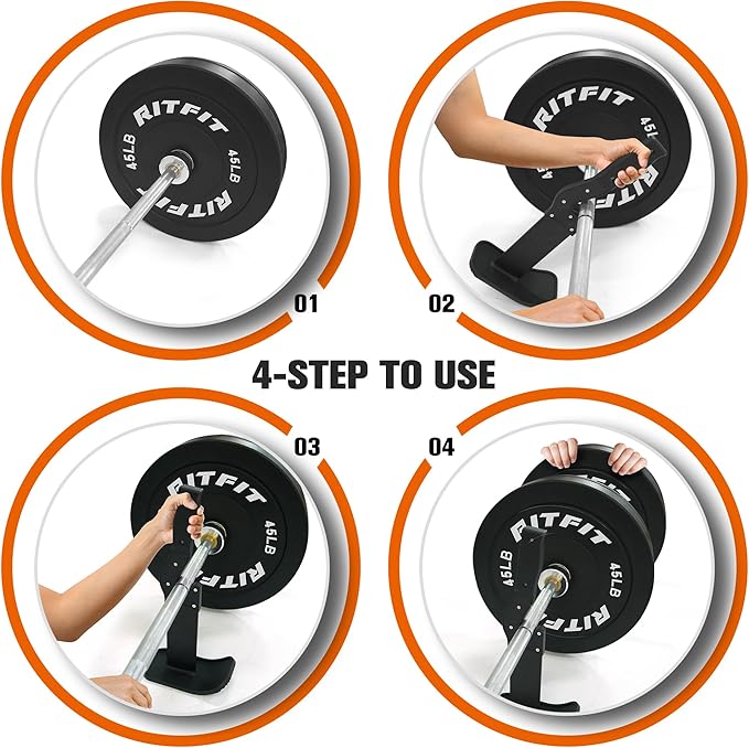 RITFIT Deadlift Jack/Barbell Jack Unload 660LB Barbell Stand With Non-slip Handle and Base, Perfect