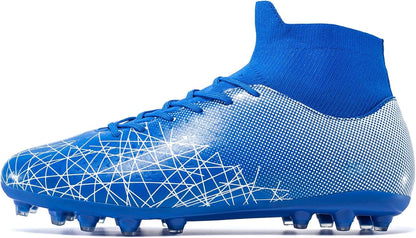 Kids Soccer Cleats High Top Training Youth Football Cleats, Boys Girls Athletic Outdoor