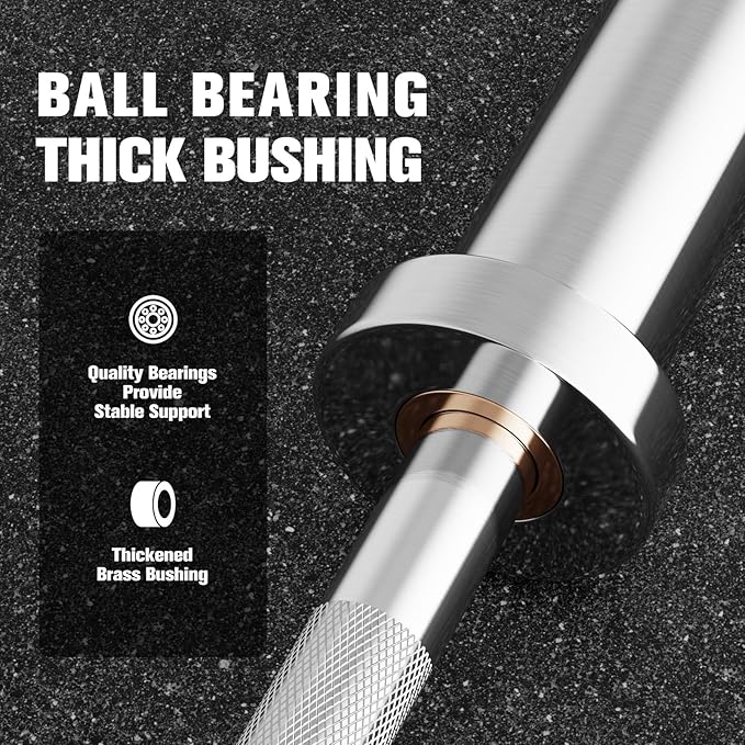RITFIT Olympic Barbell 4ft/4.8ft/6ft - 2 Inch Weight Bar for Strength Training, Weightlifting