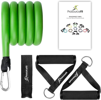 ProsourceFit Single Stackable Resistance Bands with Door Anchor and Exercise Guide, 5-8 LB, Heavy