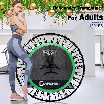 DARCHEN 450 lbs Mini Trampoline for Adults, Indoor Small Rebounder Exercise Trampoline for Workout
