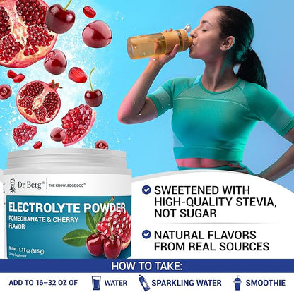 Dr. Berg Zero Sugar Hydration Keto Electrolyte Powder - Enhanced w/ 1000 mg of Potassium & Real