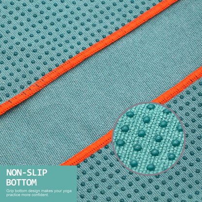 Eunzel 2 Pack Hot Yoga Towel with Grip Dot, Non Slip Yoga Mat Towe Sweat Absorbent Towel for Hot