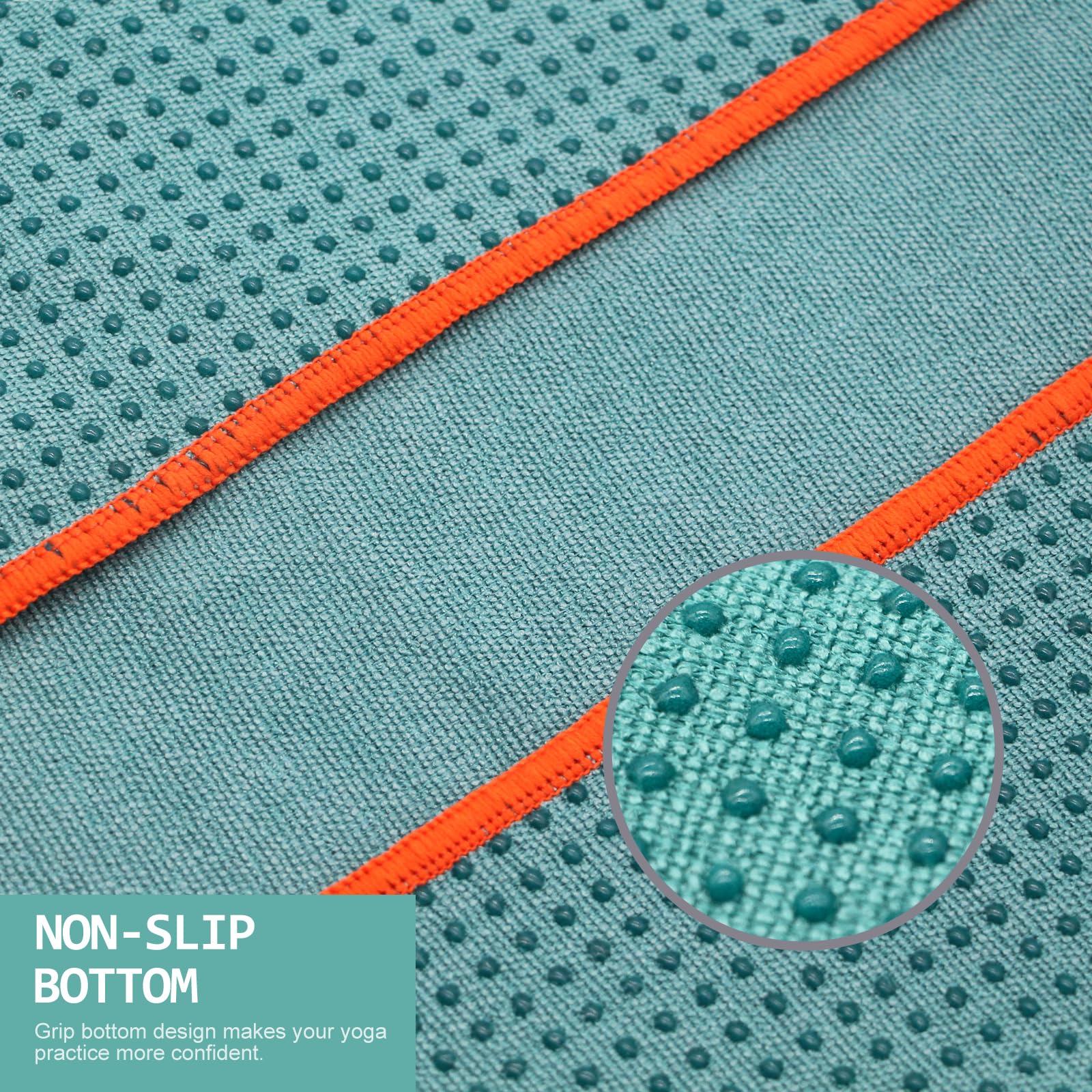 Eunzel Hot Yoga Towel - Microfiber Non Slip Yoga Mat Towel with Grip Dot Sweat Absorbent Towel for
