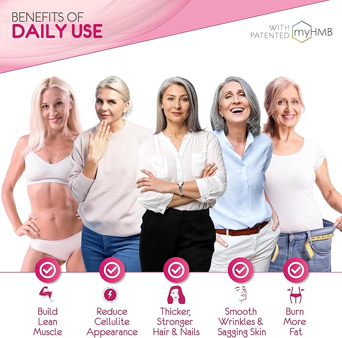 Powder Supplement for Women - with HMB Collagen Enhancer Plus Vitamin D3 with K2, Horsetail and