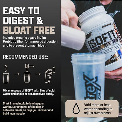 Nutrex Research IsoFit Whey Protein Powder Instantized 100% Whey Protein Isolate (70 Servings