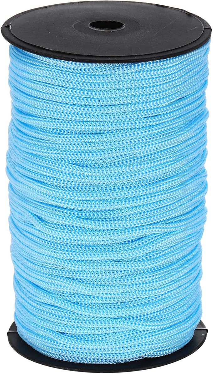 MECCANIXITY 3/16 Inch Polypropylene Rope Braided Ropes, 328ft Nylon Rope Hollow Utility Cord for