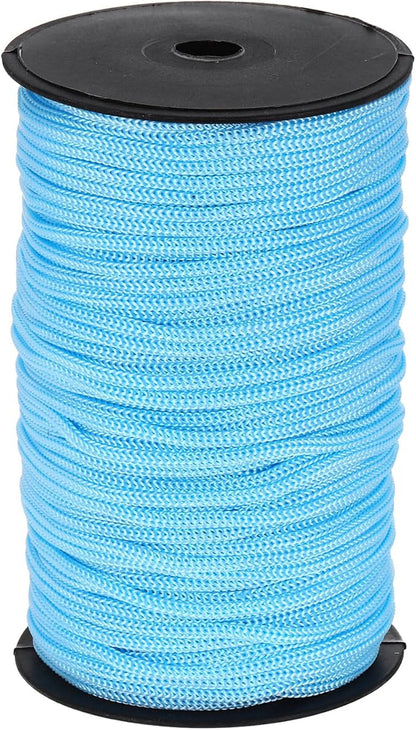 MECCANIXITY 3/16 Inch Polypropylene Rope Braided Ropes, 328ft Nylon Rope Hollow Utility Cord for