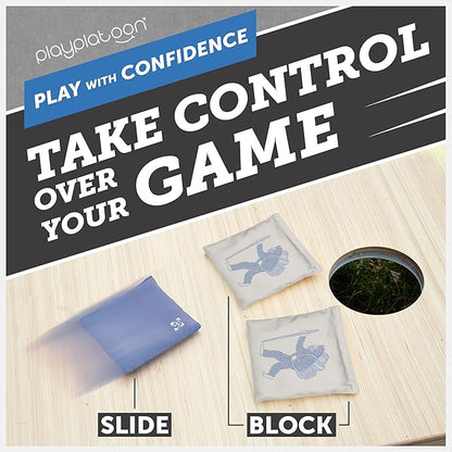 Professional Cornhole Bags - Set of 8 Regulation All Weather Double Sided - Sticky Side/Slick Side