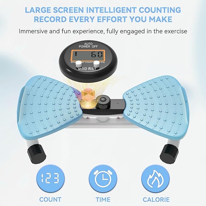 renZEC Waist Twister Machine, Adjustable Exercise Twist Board for Women Men, Noiseless Ab Twister