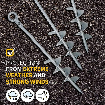 18 inch Ground Anchor Heavy Duty Earth Anchors Set Screw in for Mobile Home, Swing, Tent Trampoline