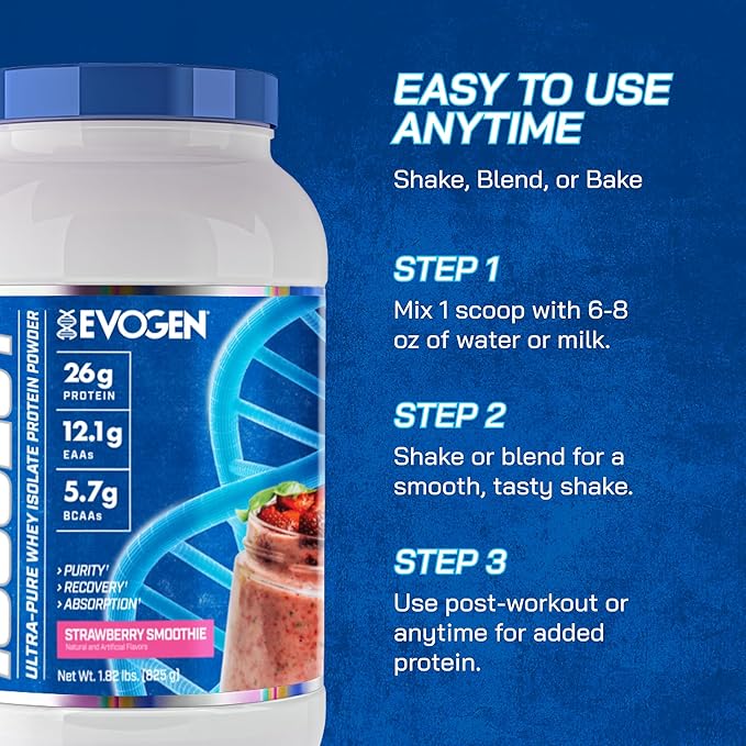 Evogen Isoject - Whey Protein Isolate | Ultra-Pure Whey Protein Powder with Ignitor Enzymes, BCAAs