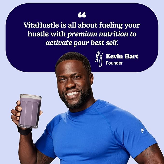 VitaHustle ONE Meal Replacement Shake - Plant Based Protein Powder by Kevin Hart - Vegan, Meal