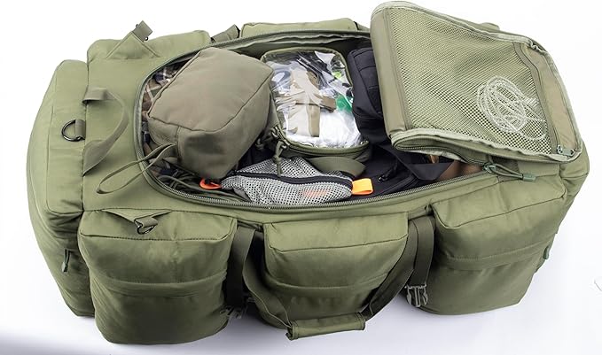 100L Large Military Duffle Bag Deployment Duffel Bag Sports Equipment Travel Luggage Bag with