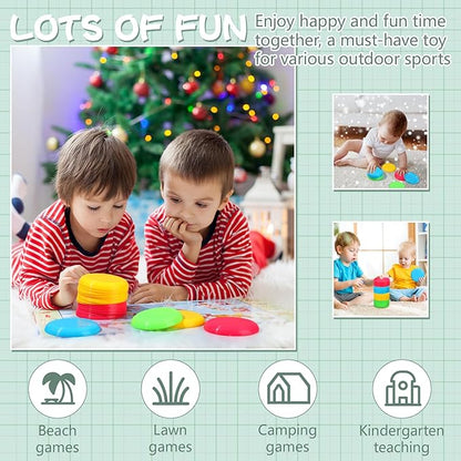 Hiboom Kids Flying Discs 3.4 Inch Mini Classic Flying Disks Bulk Soft Flyer Toy for Outdoor Pets