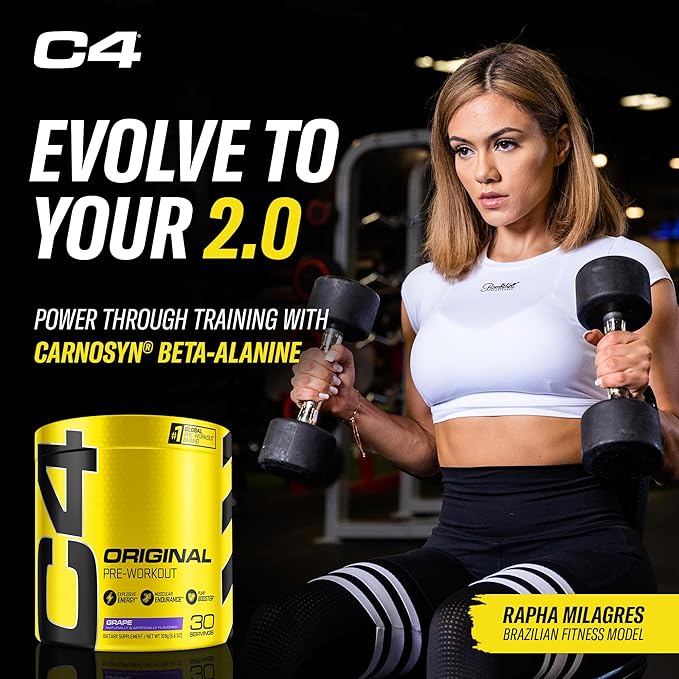 Cellucor C4 Original Pre Workout Powder Grape Sugar Free Preworkout Energy for Men & Women 150mg