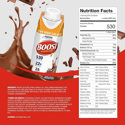 BOOST Very High Calorie Nutritional Drink ??Helps Weight Gain & Maintenance - 530 Calories - 26